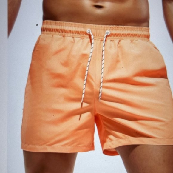 Brand New Men Solid Swim Trucks Orange XL - Picture 2 of 4